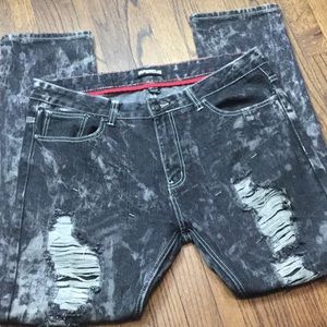 IMPEROUS DISTRESSED JEANS